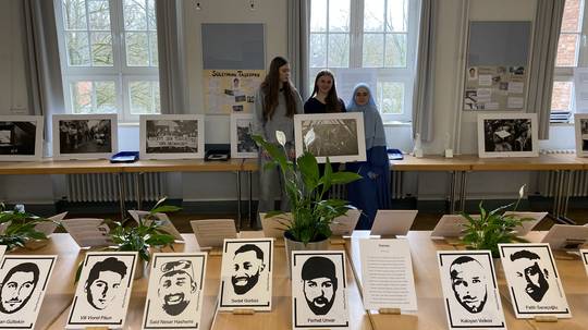Foto eines Beispielprojekts in der Heinrich-Hertz-Schule mit der Ausstellung 